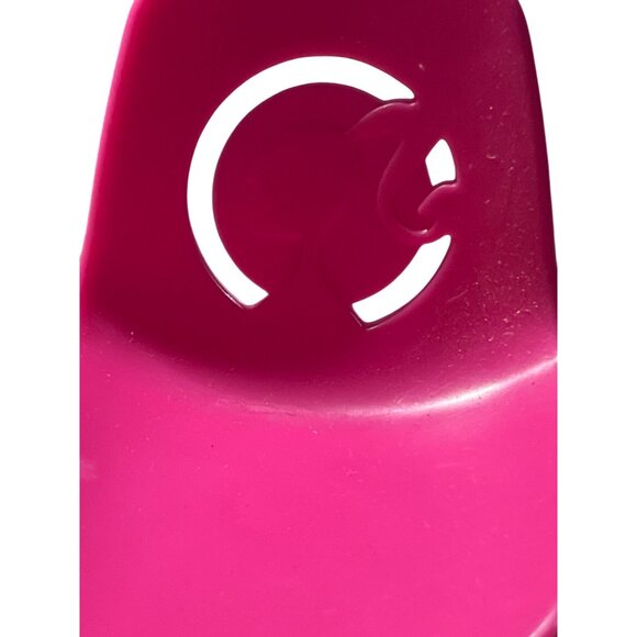 Barbie Dreamhouse Replacement Pink Barstool Pedestal Chair Ponytail Logo 5.75" - Picture 2 of 4